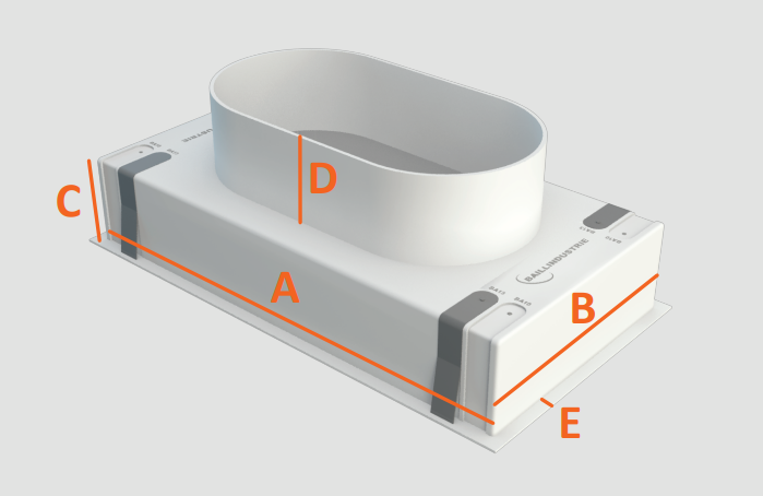 Schéma dimensions plénum